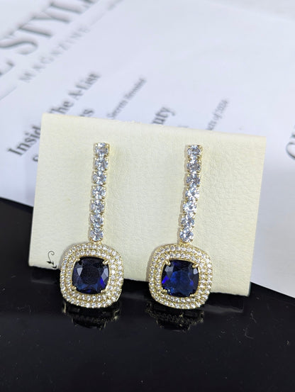 Sapphire Drop Earrings