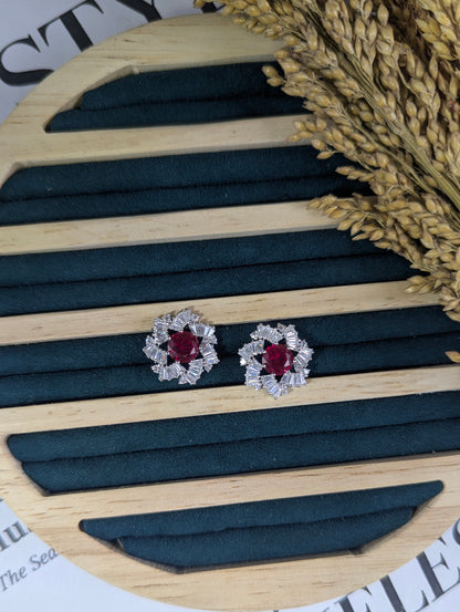 Ruby Glam Earrings