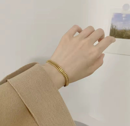 Twisted Double Chain Bracelet