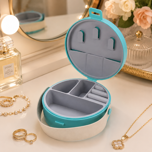 Portable Jewelry & Accessories Organizer Box - Sea Green