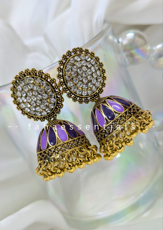 Heritage Jhumki - Purple