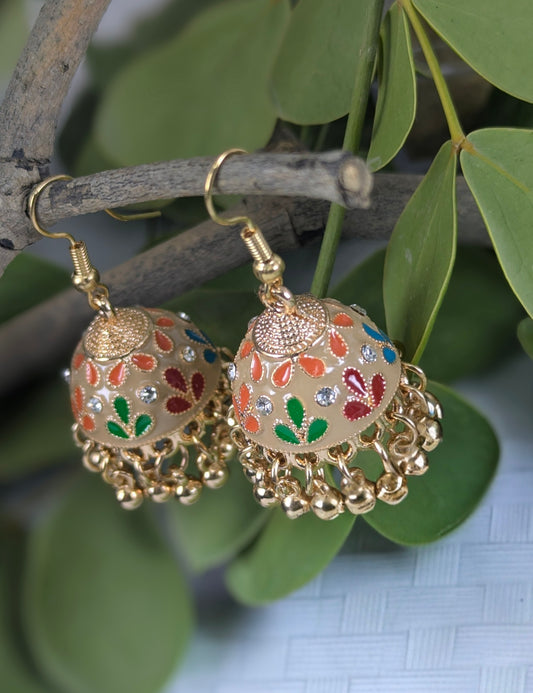 Noor-E-Meher Jhumki- Beige