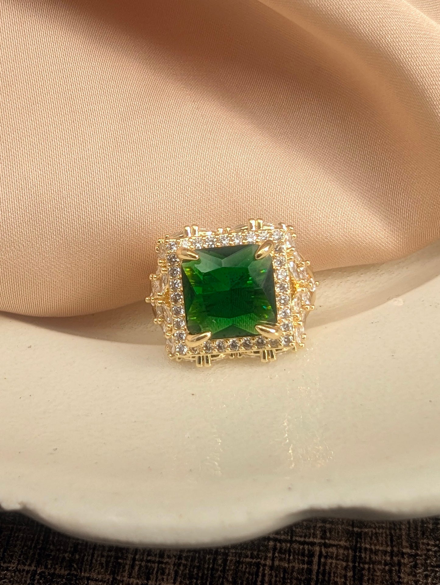 Emerald Royale Adjustable Ring