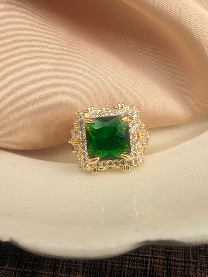 Emerald Royale Adjustable Ring