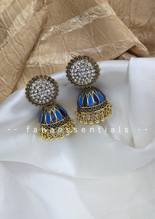 Heritage Jhumki - Blue