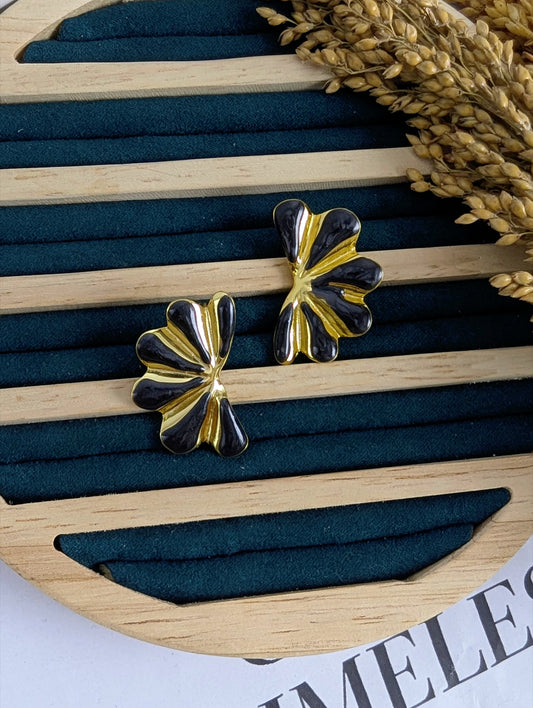 Black Flora Luxe Earings