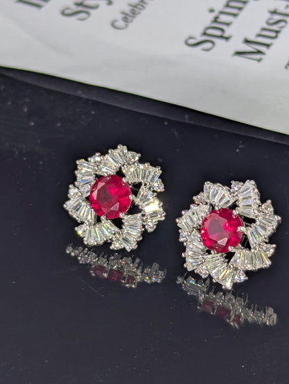 Ruby Glam Earrings