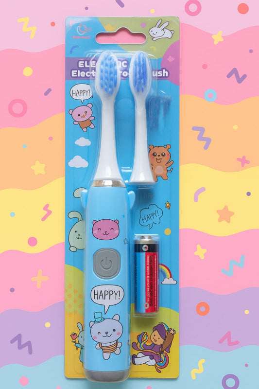 Vibrating Kids Toothbrush With Extra Refill Brush Head - Blue