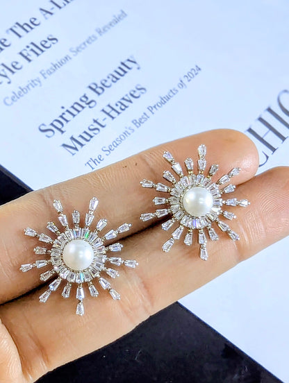 Pearl Bloom Luxe Stud Earrings