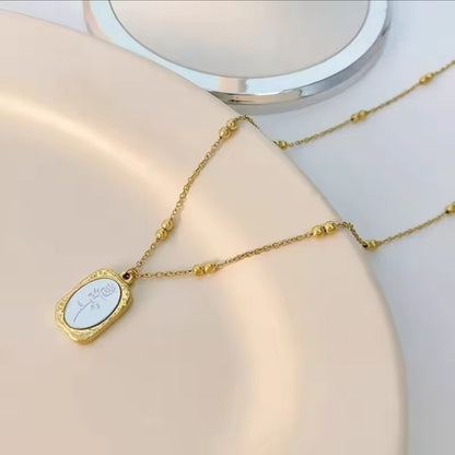 Floral Vintage Necklace - Silver