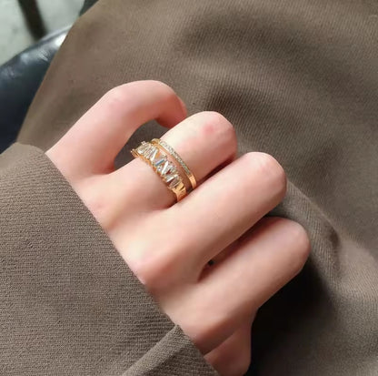 Luxe Baguette Cuff Ring