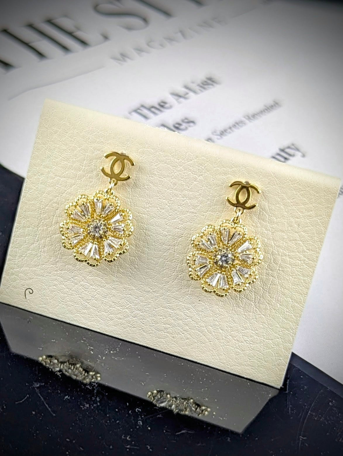 Golden Bloom Luxe Stud Earrings