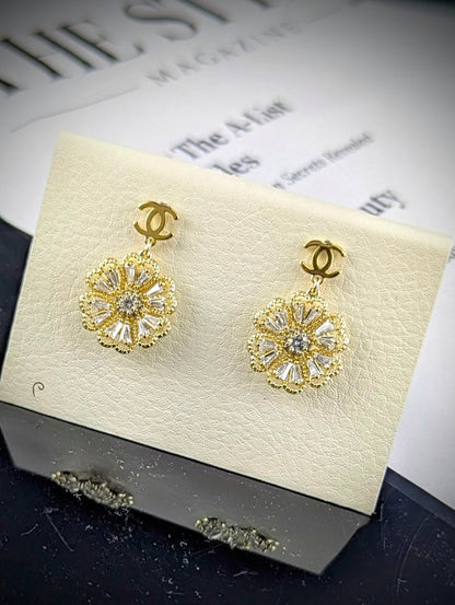 Golden Bloom Luxe Stud Earrings