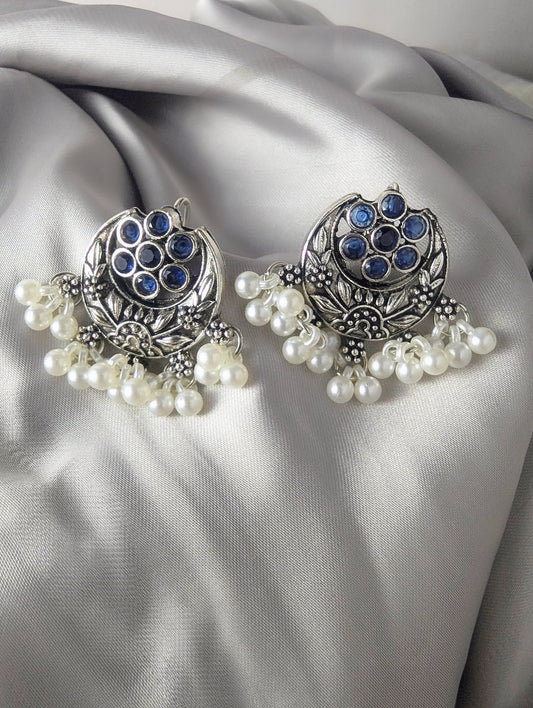 Afghani ChandBali Earings - Blue