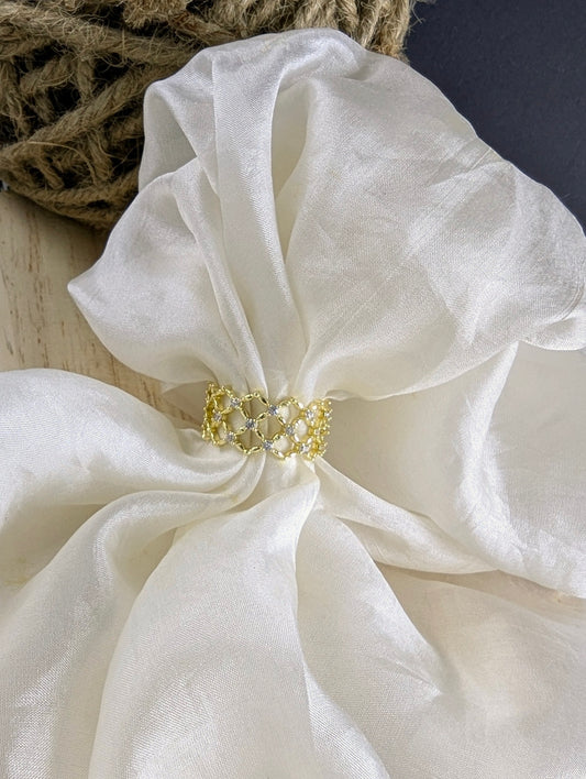 Golden Aura Mesh Adjustable Ring