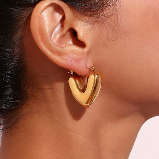 Golden Heart Glow Hoops