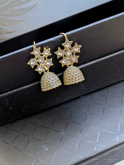 Celestial Star Jhumki-Gray