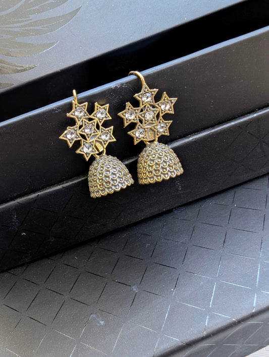 Celestial Star Jhumki-Gray