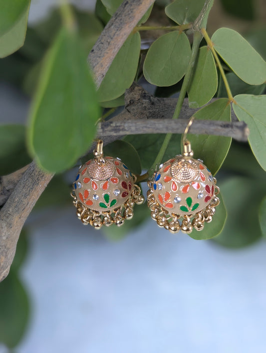 Noor-E-Meher Jhumki- Beige