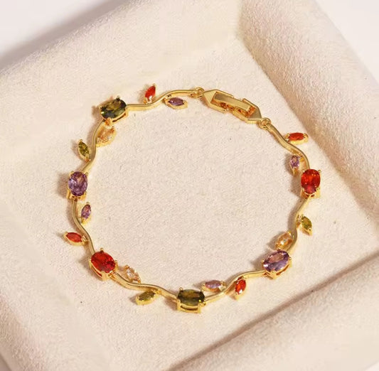 Rapunzel Bracelet - Multi with Golden