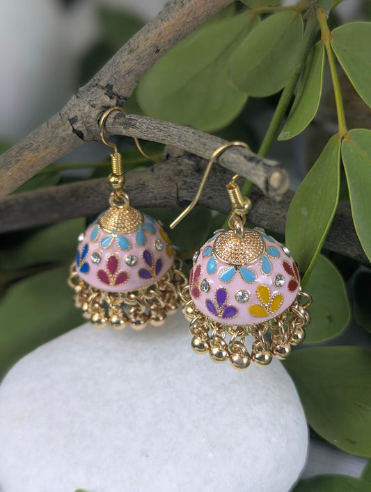 Noor-E-Meher Jhumki- Pink