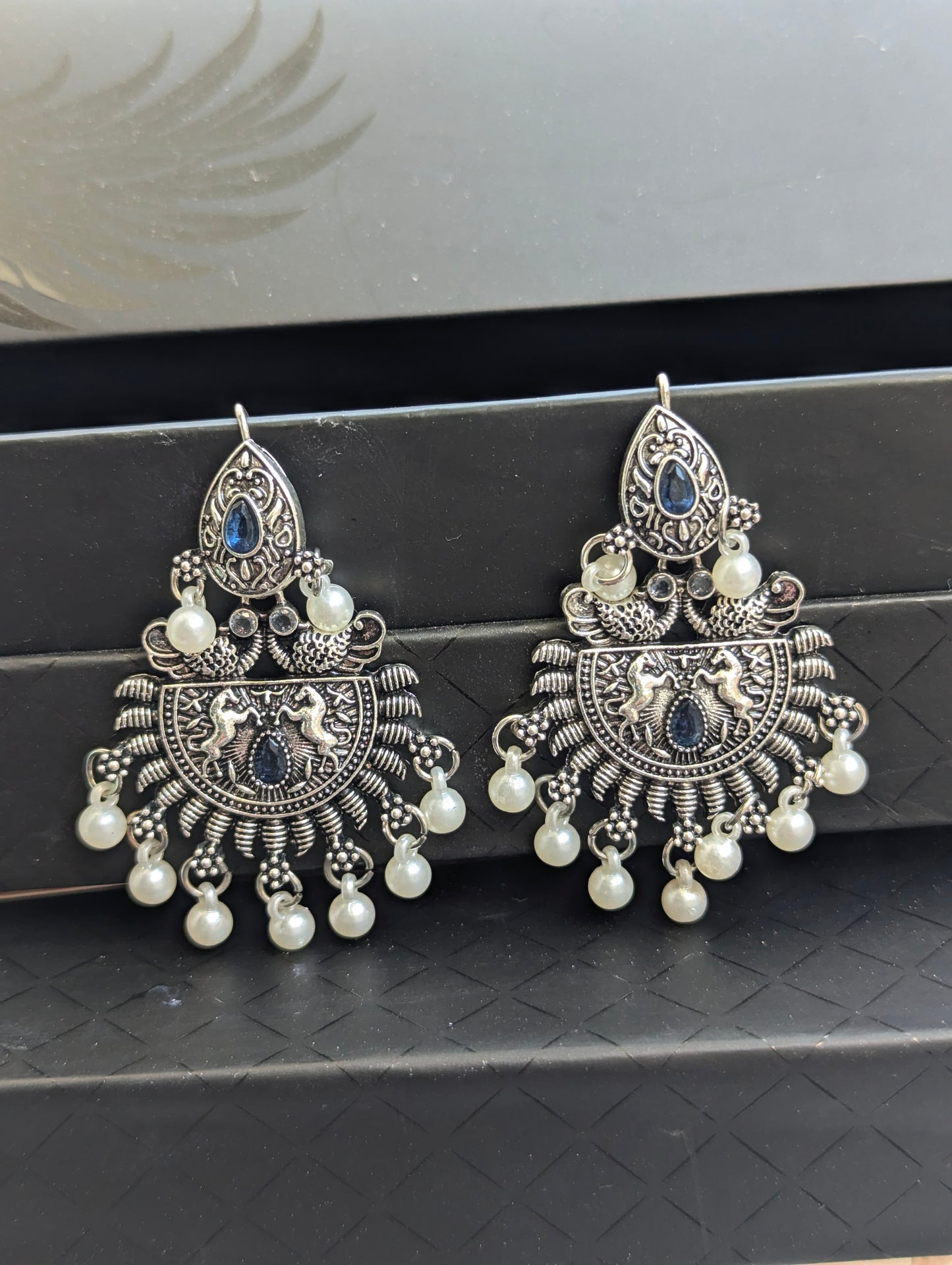 Mor-Pankh Earings - Blue