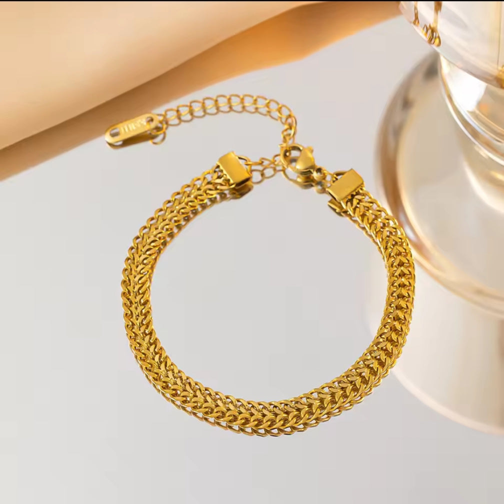 Twisted Double Chain Bracelet