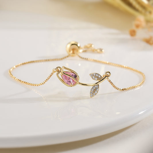 Tulip Up Down Bracelet - Pink
