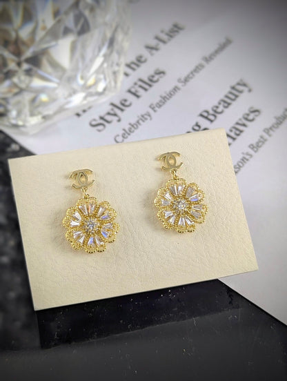 Golden Bloom Luxe Stud Earrings