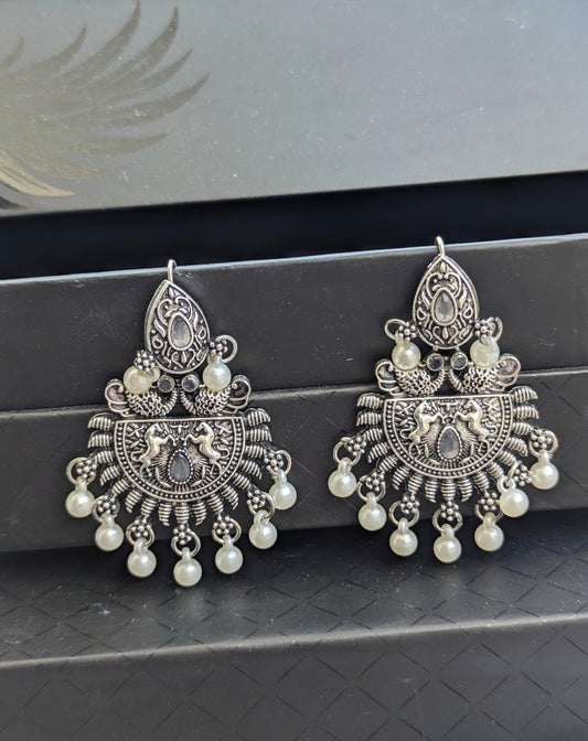 Mor-Pankh Earings - Pink
