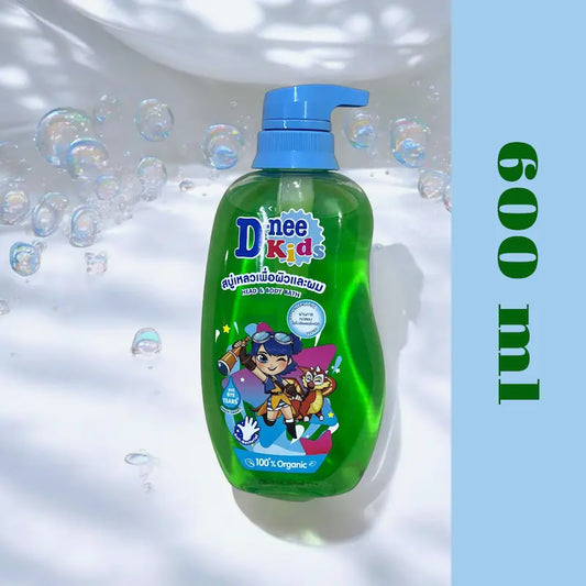 D-nee Kids Head & Body Bath - Green 600ml